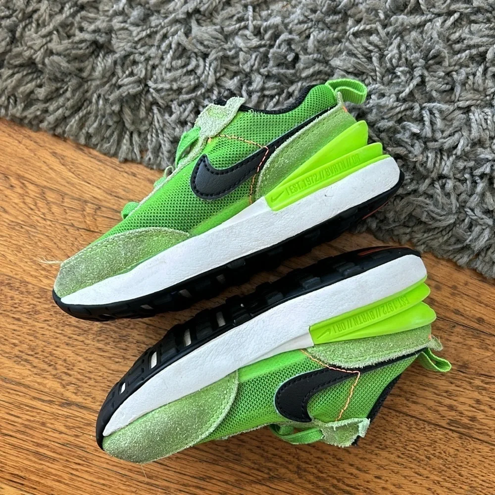Nike Waffle One Toddler Electric Green Sneakers Size 7